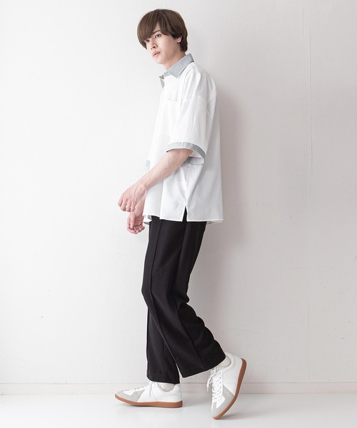 UNIIT(ユニット)の「【UNIIT】クレリックルーズビッグシルエットシャツ(シャツ/ブラウス・メンズ・ホワイト/ブラック/ベージュ/ブルー/グレー・LARGE/MEDIUM)」の7枚目の写真