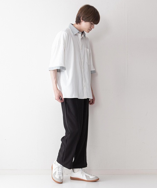 UNIIT(ユニット)の「【UNIIT】クレリックルーズビッグシルエットシャツ(シャツ/ブラウス・メンズ・ホワイト/ブラック/ベージュ/ブルー/グレー・LARGE/MEDIUM)」の9枚目の写真