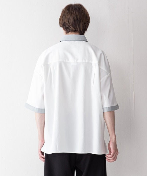 UNIIT(ユニット)の「【UNIIT】クレリックルーズビッグシルエットシャツ(シャツ/ブラウス・メンズ・ホワイト/ブラック/ベージュ/ブルー/グレー・LARGE/MEDIUM)」の13枚目の写真