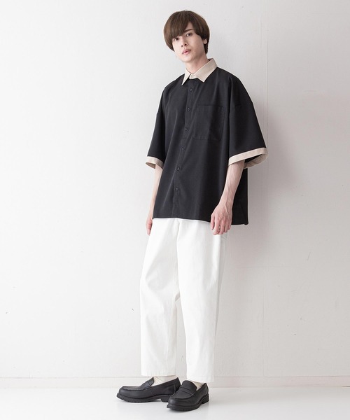 UNIIT(ユニット)の「【UNIIT】クレリックルーズビッグシルエットシャツ(シャツ/ブラウス・メンズ・ホワイト/ブラック/ベージュ/ブルー/グレー・LARGE/MEDIUM)」の15枚目の写真