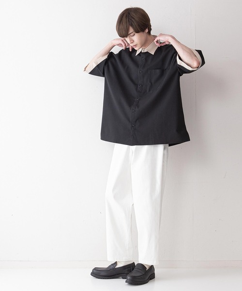 UNIIT(ユニット)の「【UNIIT】クレリックルーズビッグシルエットシャツ(シャツ/ブラウス・メンズ・ホワイト/ブラック/ベージュ/ブルー/グレー・LARGE/MEDIUM)」の16枚目の写真