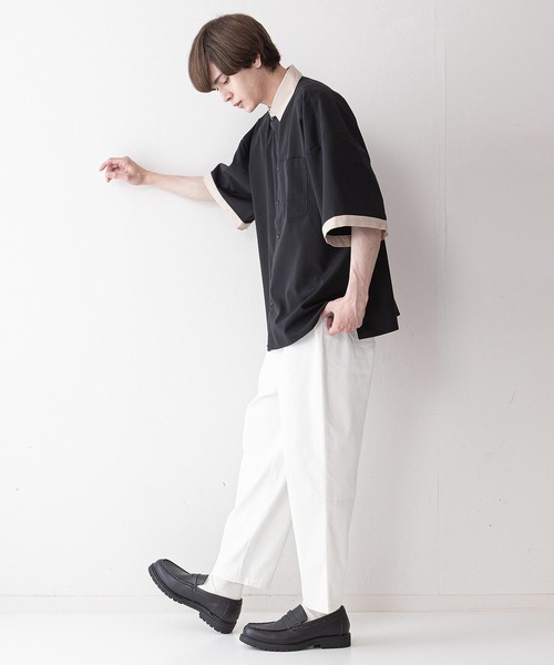 UNIIT(ユニット)の「【UNIIT】クレリックルーズビッグシルエットシャツ(シャツ/ブラウス・メンズ・ホワイト/ブラック/ベージュ/ブルー/グレー・LARGE/MEDIUM)」の17枚目の写真