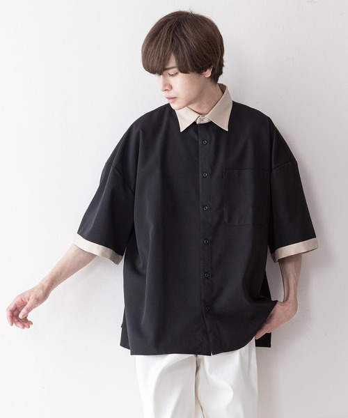 UNIIT(ユニット)の「【UNIIT】クレリックルーズビッグシルエットシャツ(シャツ/ブラウス・メンズ・ホワイト/ブラック/ベージュ/ブルー/グレー・LARGE/MEDIUM)」の19枚目の写真