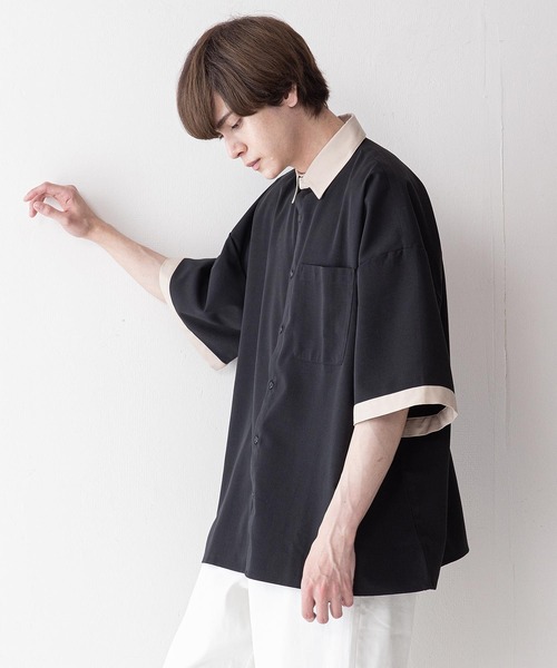UNIIT(ユニット)の「【UNIIT】クレリックルーズビッグシルエットシャツ(シャツ/ブラウス・メンズ・ホワイト/ブラック/ベージュ/ブルー/グレー・LARGE/MEDIUM)」の20枚目の写真