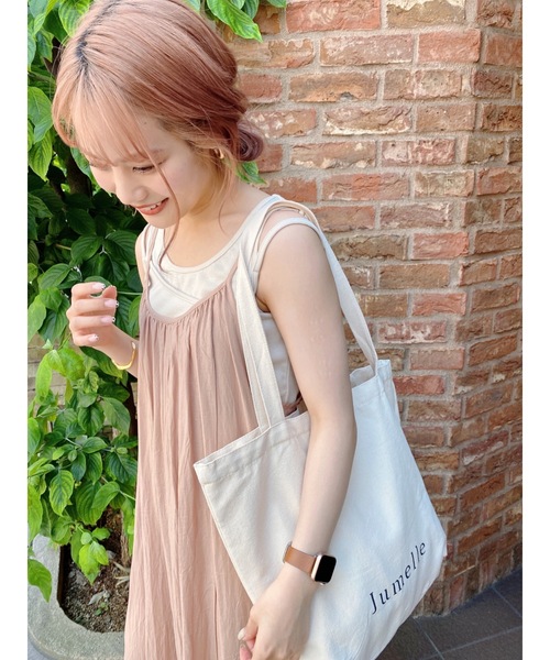 JUMELLE(ジュメロ)の「ワッシャーキャミワンピース(ワンピース・レディース・ピンク/アイボリー・FREE)」の7枚目の写真