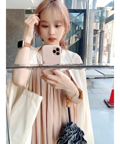 JUMELLE(ジュメロ)の「ワッシャーキャミワンピース(ワンピース・レディース・ピンク/アイボリー・FREE)」の22枚目の写真