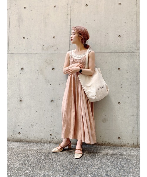 JUMELLE(ジュメロ)の「ワッシャーキャミワンピース(ワンピース・レディース・ピンク/アイボリー・FREE)」の19枚目の写真