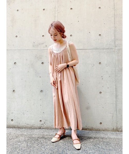 JUMELLE(ジュメロ)の「ワッシャーキャミワンピース(ワンピース・レディース・ピンク/アイボリー・FREE)」の20枚目の写真