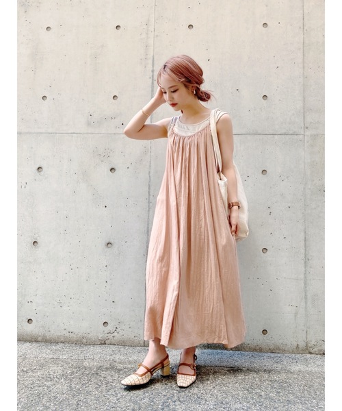 JUMELLE(ジュメロ)の「ワッシャーキャミワンピース(ワンピース・レディース・ピンク/アイボリー・FREE)」の21枚目の写真