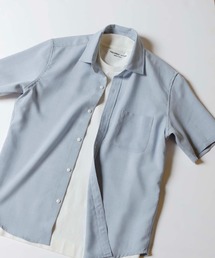 MEN'S BIGI | メランジ調レギュラーカラー半袖シャツ(シャツ/ブラウス)