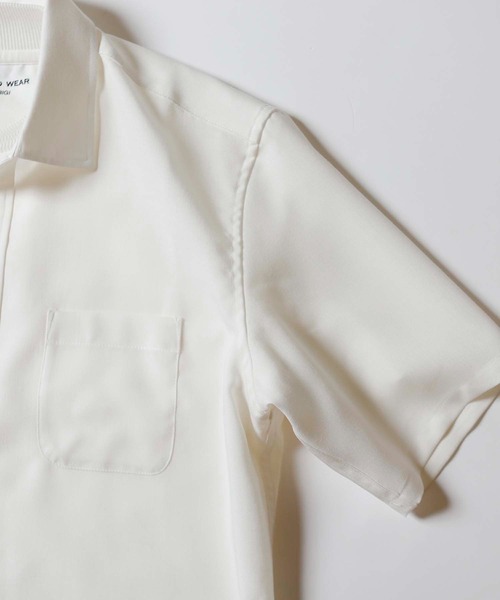 MEN'S BIGI（メンズビギ）の「メランジ調レギュラーカラー半袖シャツ（シャツ/ブラウス・メンズ・ホワイト/ベージュ/サックスブルー・01/02/03/04）」の5枚目の写真