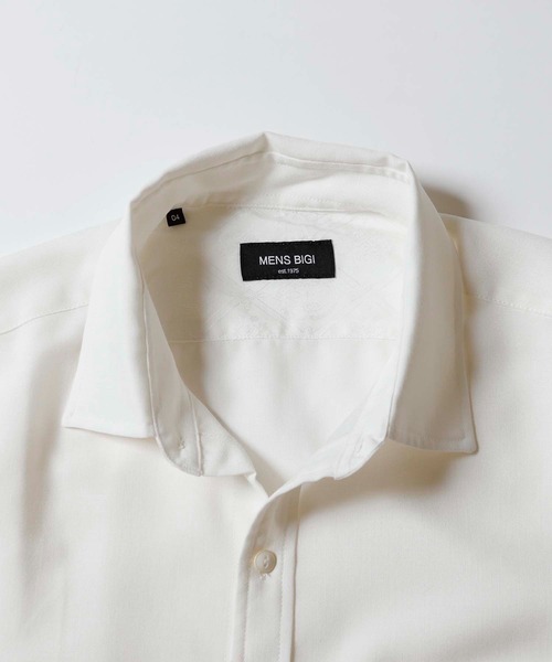 MEN'S BIGI（メンズビギ）の「メランジ調レギュラーカラー半袖シャツ（シャツ/ブラウス・メンズ・ホワイト/ベージュ/サックスブルー・01/02/03/04）」の12枚目の写真