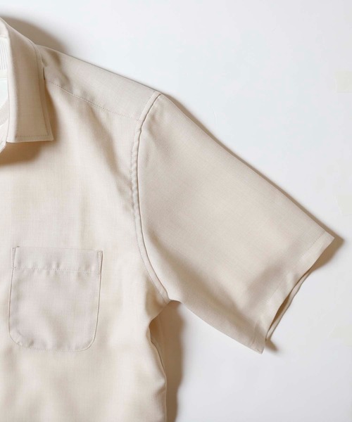 MEN'S BIGI（メンズビギ）の「メランジ調レギュラーカラー半袖シャツ（シャツ/ブラウス・メンズ・ホワイト/ベージュ/サックスブルー・01/02/03/04）」の15枚目の写真