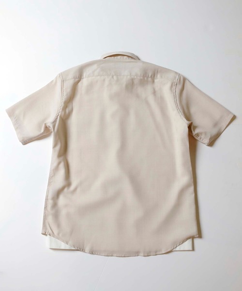 MEN'S BIGI（メンズビギ）の「メランジ調レギュラーカラー半袖シャツ（シャツ/ブラウス・メンズ・ホワイト/ベージュ/サックスブルー・01/02/03/04）」の17枚目の写真