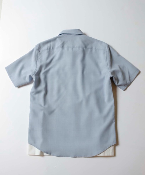 MEN'S BIGI（メンズビギ）の「メランジ調レギュラーカラー半袖シャツ（シャツ/ブラウス・メンズ・ホワイト/ベージュ/サックスブルー・01/02/03/04）」の22枚目の写真