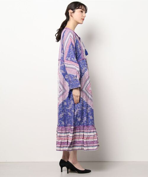 チチカカ(チチカカ)の「エコフレンドリーダイ パッチブロックプリントワンピース(ワンピース・レディース・イエロー系その他/ブラウン/ブルー・FREE)」の20枚目の写真