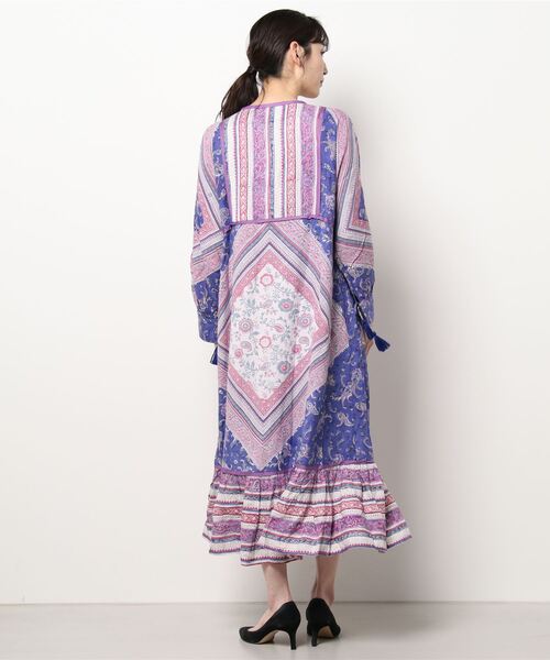 チチカカ(チチカカ)の「エコフレンドリーダイ パッチブロックプリントワンピース(ワンピース・レディース・イエロー系その他/ブラウン/ブルー・FREE)」の21枚目の写真