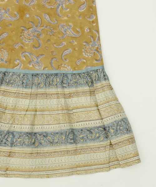 チチカカ(チチカカ)の「エコフレンドリーダイ パッチブロックプリントワンピース(ワンピース・レディース・イエロー系その他/ブラウン/ブルー・FREE)」の15枚目の写真