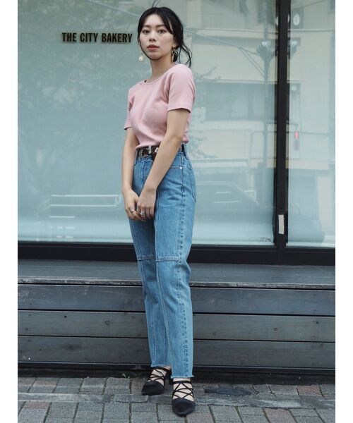 EVRIS（エヴリス）の「ブロッキングストレートデニムパンツ（デニムパンツ・レディース・ライトブルー/ブラック/ベージュ・SMALL/MEDIUM）」の20枚目の写真