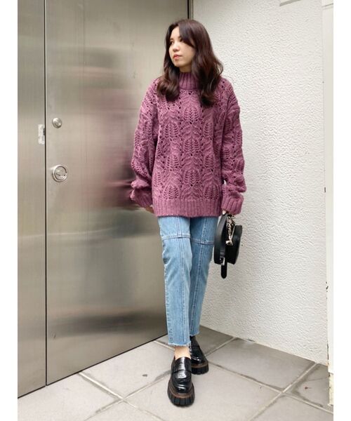 EVRIS（エヴリス）の「ブロッキングストレートデニムパンツ（デニムパンツ・レディース・ライトブルー/ブラック/ベージュ・SMALL/MEDIUM）」の11枚目の写真