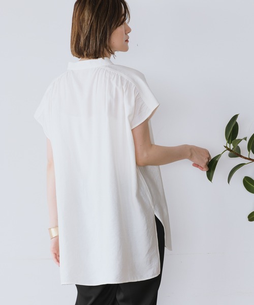 A part by(アパートバイ)の「MoPoハイネックフレンチスリーブシャツ 954868(Tシャツ/カットソー・レディース・ブラック/オフホワイト/グリーン系その他5・FREE)」の15枚目の写真