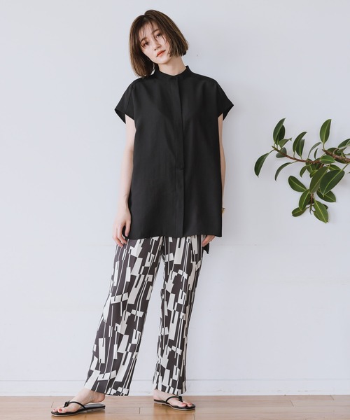 A part by(アパートバイ)の「MoPoハイネックフレンチスリーブシャツ 954868(Tシャツ/カットソー・レディース・ブラック/オフホワイト/グリーン系その他5・FREE)」の22枚目の写真