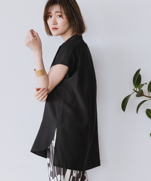 A part by(アパートバイ)の「MoPoハイネックフレンチスリーブシャツ 954868(Tシャツ/カットソー・レディース・ブラック/オフホワイト/グリーン系その他5・FREE)」の18枚目の写真