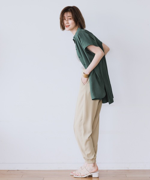 A part by(アパートバイ)の「MoPoハイネックフレンチスリーブシャツ 954868(Tシャツ/カットソー・レディース・ブラック/オフホワイト/グリーン系その他5・FREE)」の11枚目の写真