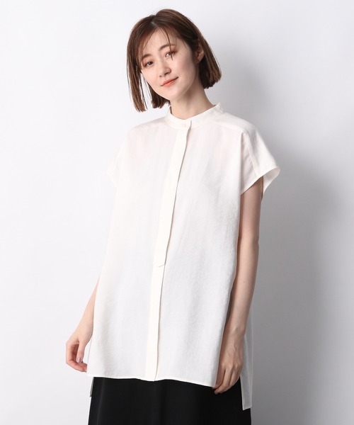 A part by(アパートバイ)の「MoPoハイネックフレンチスリーブシャツ 954868(Tシャツ/カットソー・レディース・ブラック/オフホワイト/グリーン系その他5・FREE)」の8枚目の写真
