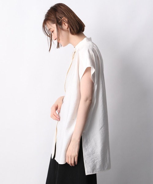 A part by(アパートバイ)の「MoPoハイネックフレンチスリーブシャツ 954868(Tシャツ/カットソー・レディース・ブラック/オフホワイト/グリーン系その他5・FREE)」の16枚目の写真