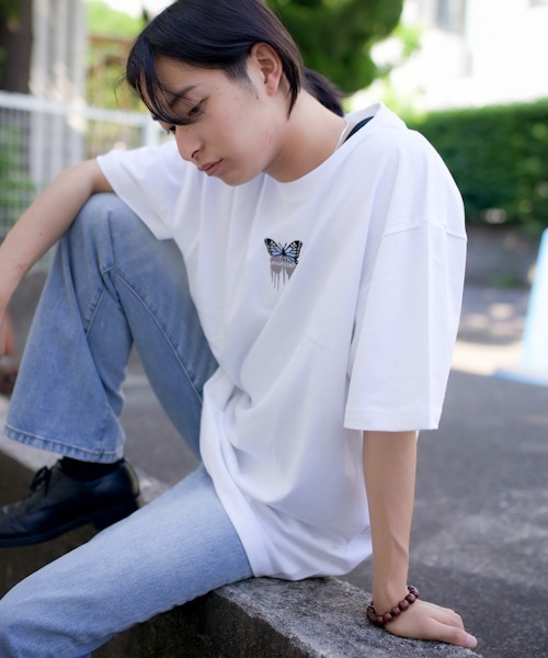 WESTBOY(ウエストボーイ)の「【NEVEREVERBAD】Melted Butterfly Embroidered T-shirt NV21S201TP(Tシャツ/カットソー・メンズ・ブルー/ブルー系その他/グリーン/グリーン系その他/パープル/パープル系その他/イエロー/イエロー系その他・L/XL)」の11枚目の写真