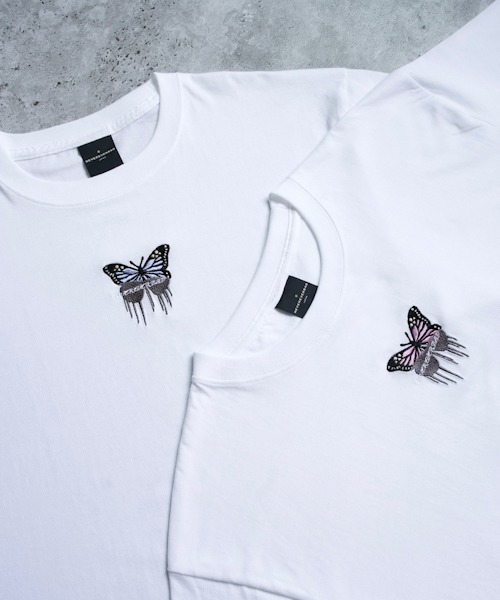 WESTBOY(ウエストボーイ)の「【NEVEREVERBAD】Melted Butterfly Embroidered T-shirt NV21S201TP(Tシャツ/カットソー・メンズ・ブルー/ブルー系その他/グリーン/グリーン系その他/パープル/パープル系その他/イエロー/イエロー系その他・L/XL)」の14枚目の写真
