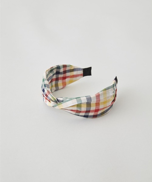 Arnold Palmer（アーノルドパーマー）の「ハウスチェック カチューシャ（カチューシャ・レディース・ベージュ/ネイビー・ﾌﾘ-）」の4枚目の写真