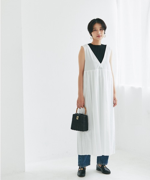 在庫処分 ワイドプリーツ切り替えワンピース ワンピース ワンピース ワンピース ドレス Nostalgia アンドドットノスタルジア のファッション ワイドプリーツ切り替えワンピース 1 を購入できます Tocco Zozo限定