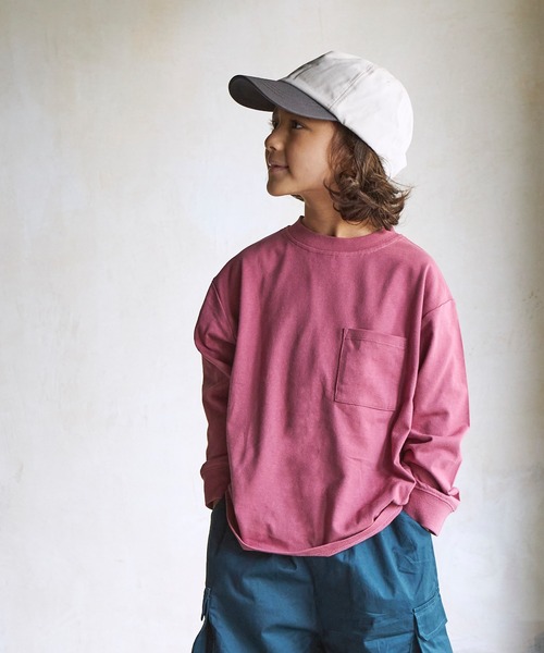 PAIRMANON STREET(ペアマノンストリート)の「【PAIRMANON STREET】無地配色胸ポケット長袖ロンT(Tシャツ/カットソー・キッズ・カーキ/ピンク/アイボリー/ミント/ブルー系その他3/モカ/ラベンダー/グレー/グレイッシュベージュ/ブラック/ブルー系その他5/ブラック系その他3/グリーン系その他/ホワイト系その他/ブラック系その他/ブルー系その他/パープル系その他/イエロー系その他2/ブラウン系その他/イエロー/ブラウン/ブラックミックス/レッド/ホワイト/ホワイト系その他2/ネイビー・100/110/120/130/140/150/90)」の22枚目の写真