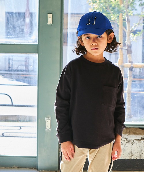 PAIRMANON STREET(ペアマノンストリート)の「【PAIRMANON STREET】無地配色胸ポケット長袖ロンT(Tシャツ/カットソー・キッズ・カーキ/ピンク/アイボリー/ミント/ブルー系その他3/モカ/ラベンダー/グレー/グレイッシュベージュ/ブラック/ブルー系その他5/ブラック系その他3/グリーン系その他/ホワイト系その他/ブラック系その他/ブルー系その他/パープル系その他/イエロー系その他2/ブラウン系その他/イエロー/ブラウン/ブラックミックス/レッド/ホワイト/ホワイト系その他2/ネイビー・100/110/120/130/140/150/90)」の6枚目の写真