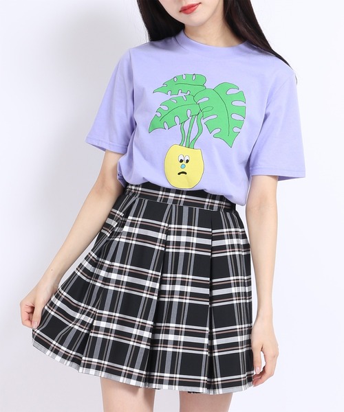 PUNYUS（プニュズ）の「チェック柄プリーツミニスカート（スカート・レディース・ベージュ/ブラック・3/4/2/1）」の8枚目の写真