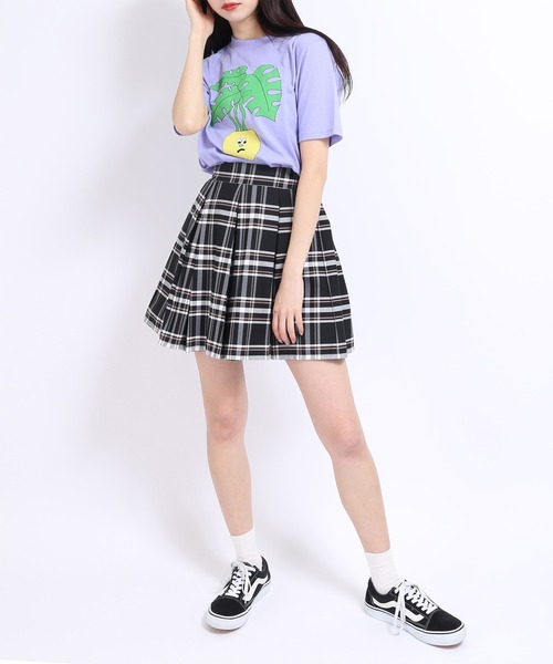 PUNYUS（プニュズ）の「チェック柄プリーツミニスカート（スカート・レディース・ベージュ/ブラック・3/4/2/1）」の9枚目の写真