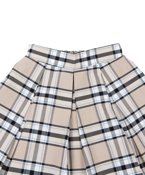 PUNYUS（プニュズ）の「チェック柄プリーツミニスカート（スカート・レディース・ベージュ/ブラック・3/4/2/1）」の12枚目の写真