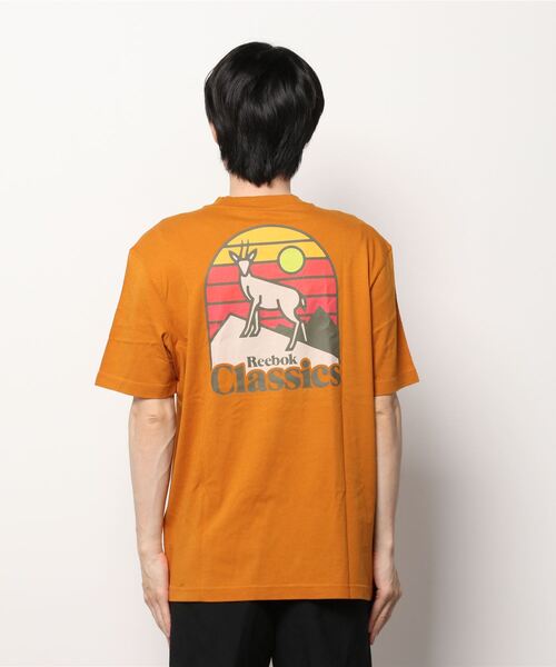 Reebok（リーボック）の「クラシックス キャンピング  グラフィック Tシャツ / Classics Camping Graphic T-Shirt（Tシャツ/カットソー・メンズ・オレンジ/ブラック/ホワイト・LARGE/X-LARGE/XX-LARGE/X-SMALL/XXX-LARGE/SMALL/MEDIUM）」の19枚目の写真