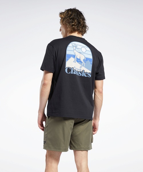 Reebok（リーボック）の「クラシックス キャンピング  グラフィック Tシャツ / Classics Camping Graphic T-Shirt（Tシャツ/カットソー・メンズ・オレンジ/ブラック/ホワイト・LARGE/X-LARGE/XX-LARGE/X-SMALL/XXX-LARGE/SMALL/MEDIUM）」の5枚目の写真