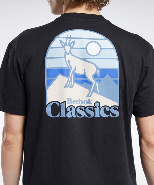 Reebok（リーボック）の「クラシックス キャンピング  グラフィック Tシャツ / Classics Camping Graphic T-Shirt（Tシャツ/カットソー・メンズ・オレンジ/ブラック/ホワイト・LARGE/X-LARGE/XX-LARGE/X-SMALL/XXX-LARGE/SMALL/MEDIUM）」の6枚目の写真