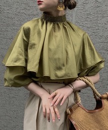 Ezick | 【先行予約/WEB限定】人気WEARISTA別注/レイヤードケープブラウス(シャツ/ブラウス)