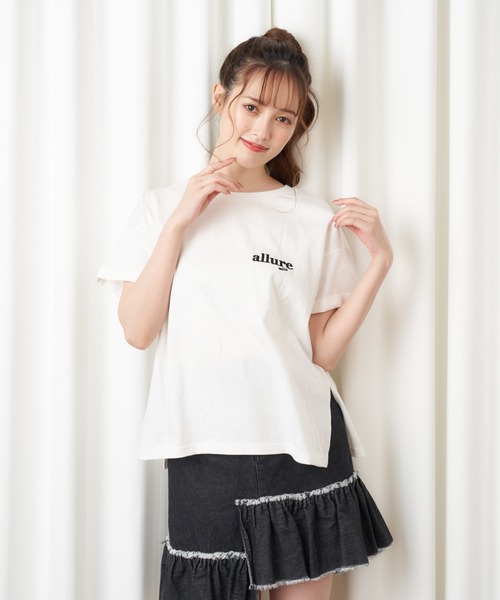 MIIA（ミーア）の「allure miia Tシャツ（Tシャツ/カットソー・レディース・ブラック/オフホワイト/ピンク・FREE）」の10枚目の写真