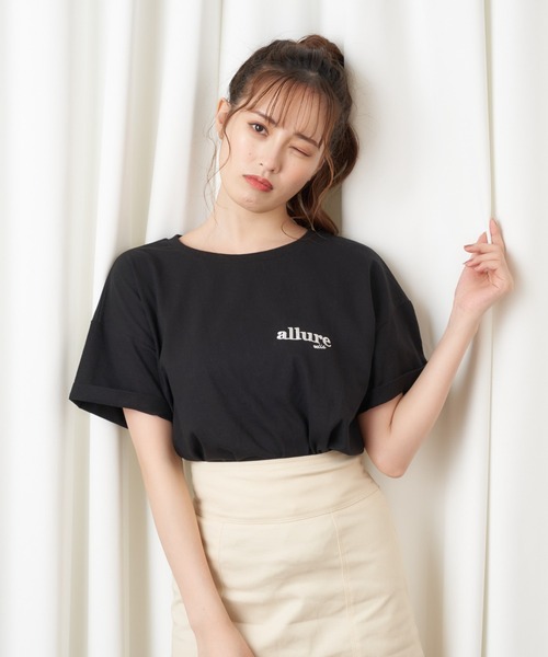 MIIA（ミーア）の「allure miia Tシャツ（Tシャツ/カットソー・レディース・ブラック/オフホワイト/ピンク・FREE）」の6枚目の写真
