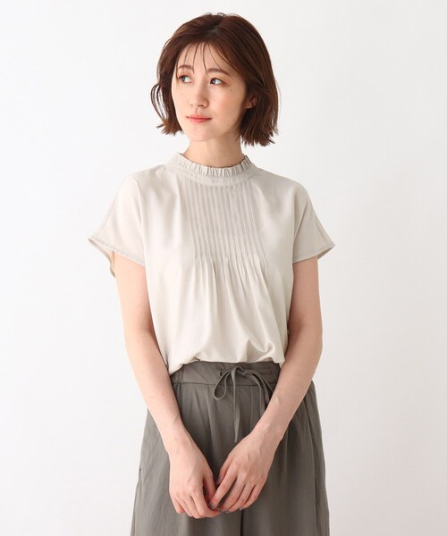 DRESKIP(ドレスキップ)の「◆チビフリルピンタックブラウス(シャツ/ブラウス・レディース・ナチュラル/ネイビー/ライトブルー・02/03)」の2枚目の写真