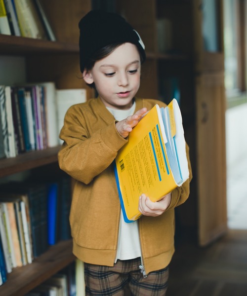 BRANSHES（ブランシェス）の「【UV加工】ジップアップライトジャケット（ブルゾン・キッズ・杢グレー/キャメル・90cm/110cm/100cm/120cm/130cm/140cm/150cm）」の15枚目の写真