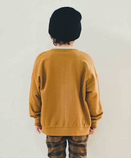 BRANSHES（ブランシェス）の「【UV加工】ジップアップライトジャケット（ブルゾン・キッズ・杢グレー/キャメル・90cm/110cm/100cm/120cm/130cm/140cm/150cm）」の11枚目の写真