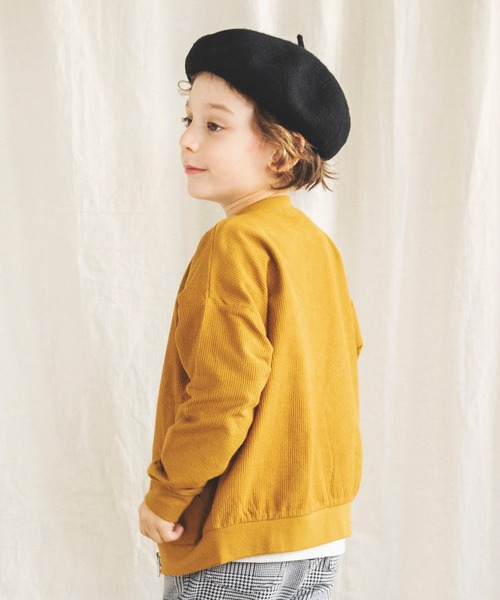 BRANSHES（ブランシェス）の「【UV加工】ジップアップライトジャケット（ブルゾン・キッズ・杢グレー/キャメル・90cm/110cm/100cm/120cm/130cm/140cm/150cm）」の4枚目の写真