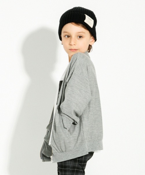 BRANSHES（ブランシェス）の「【UV加工】ジップアップライトジャケット（ブルゾン・キッズ・杢グレー/キャメル・90cm/110cm/100cm/120cm/130cm/140cm/150cm）」の18枚目の写真